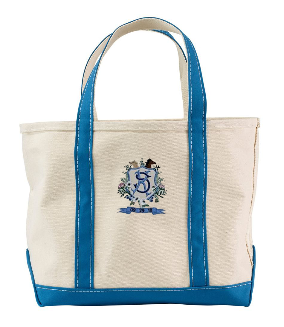 Embroidered Name Medium Boat Tote