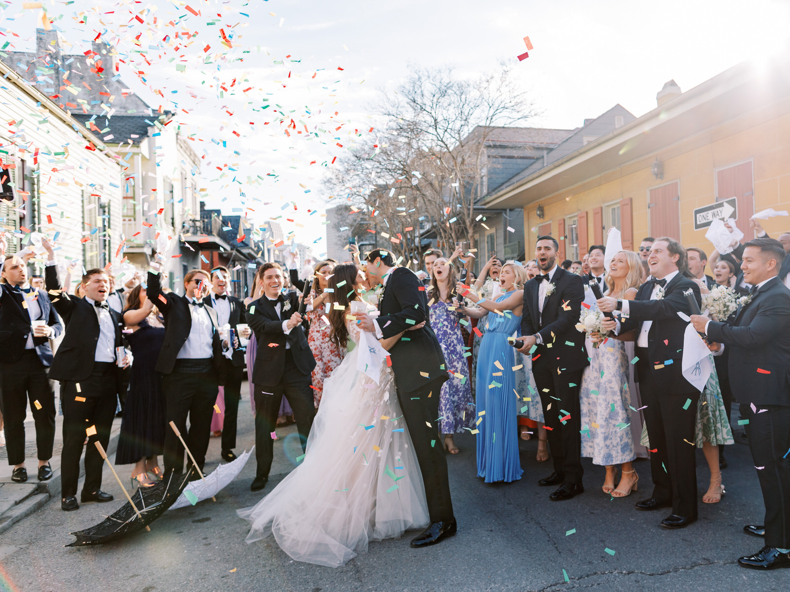 Following New Orleans Tradition, This Couple Had a Strolling Wedding Reception at the Old Ursuline Convent Museum