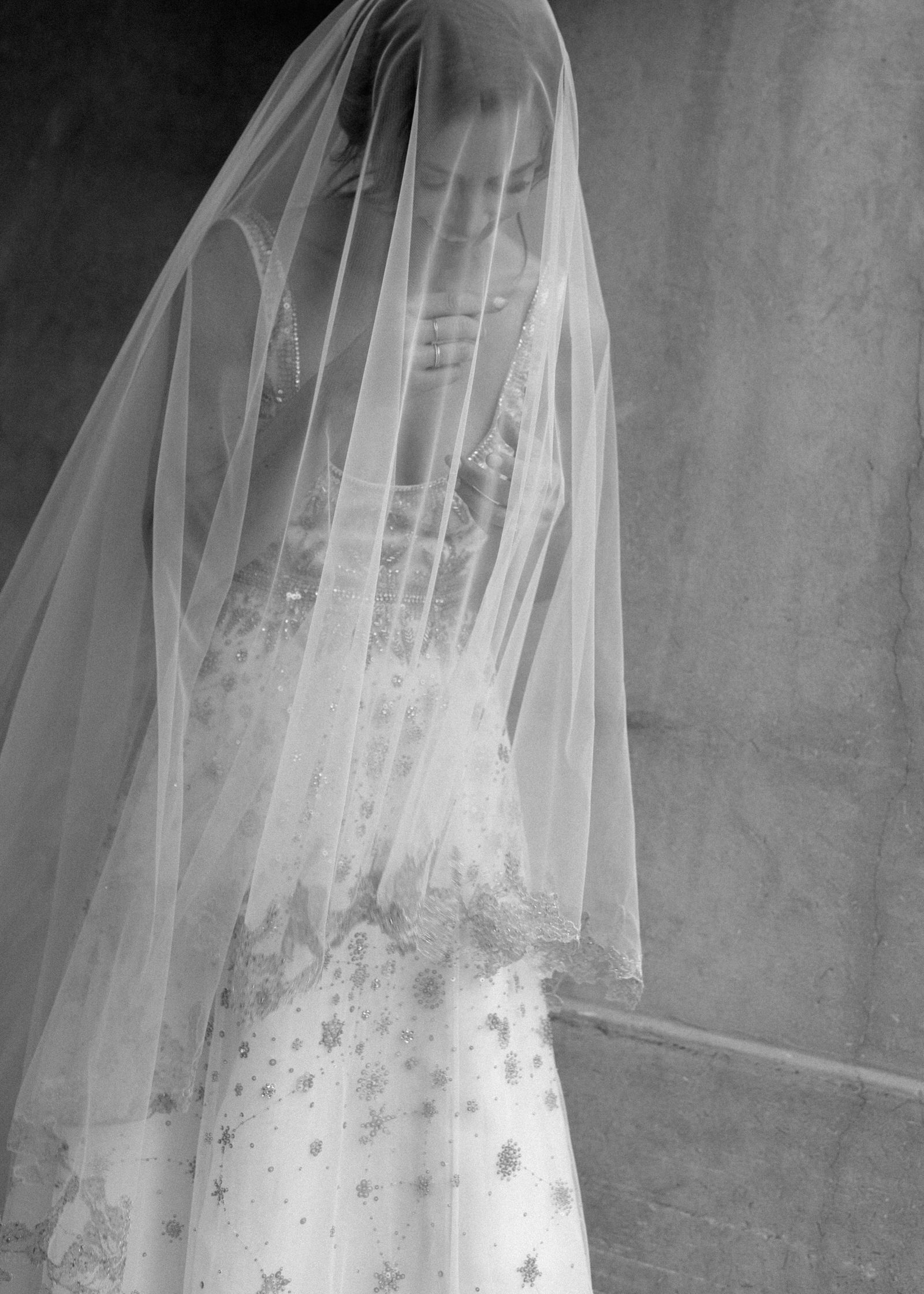 Jessica Stroup Wed in Marrakech Wearing a Monvieve Veil That Was Made ...